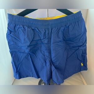 Polo by Ralph Lauren Yellow and White Mesh Swim Shorts